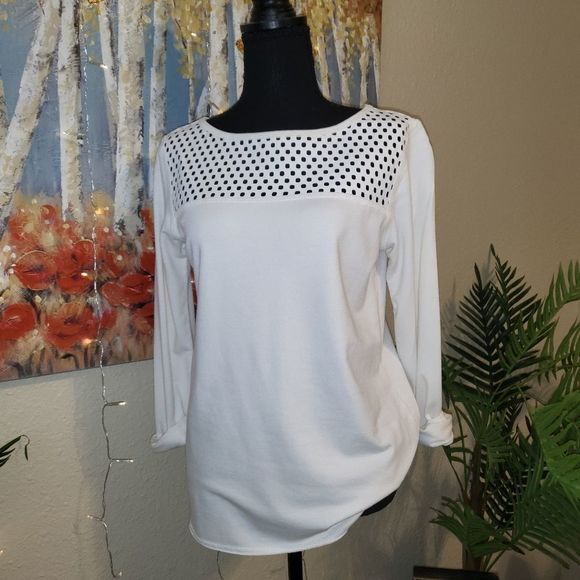 Bailey 44 Tops - BAILEY 44 Women's white top upper leather mesh